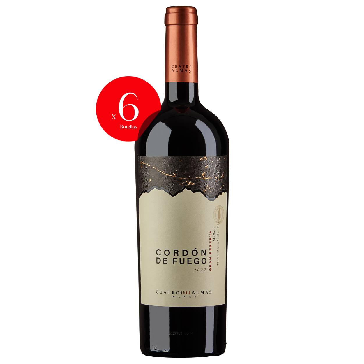 Pack x6 Cordón de Fuego Malbec Gran Reserva